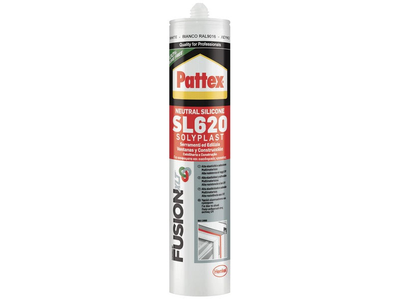 Henkel sigillante neutro serramenti ed edilizia pattex fusion sl620 ml. 300 - testa moro ral 8014 (12 pezzi) - Henkel