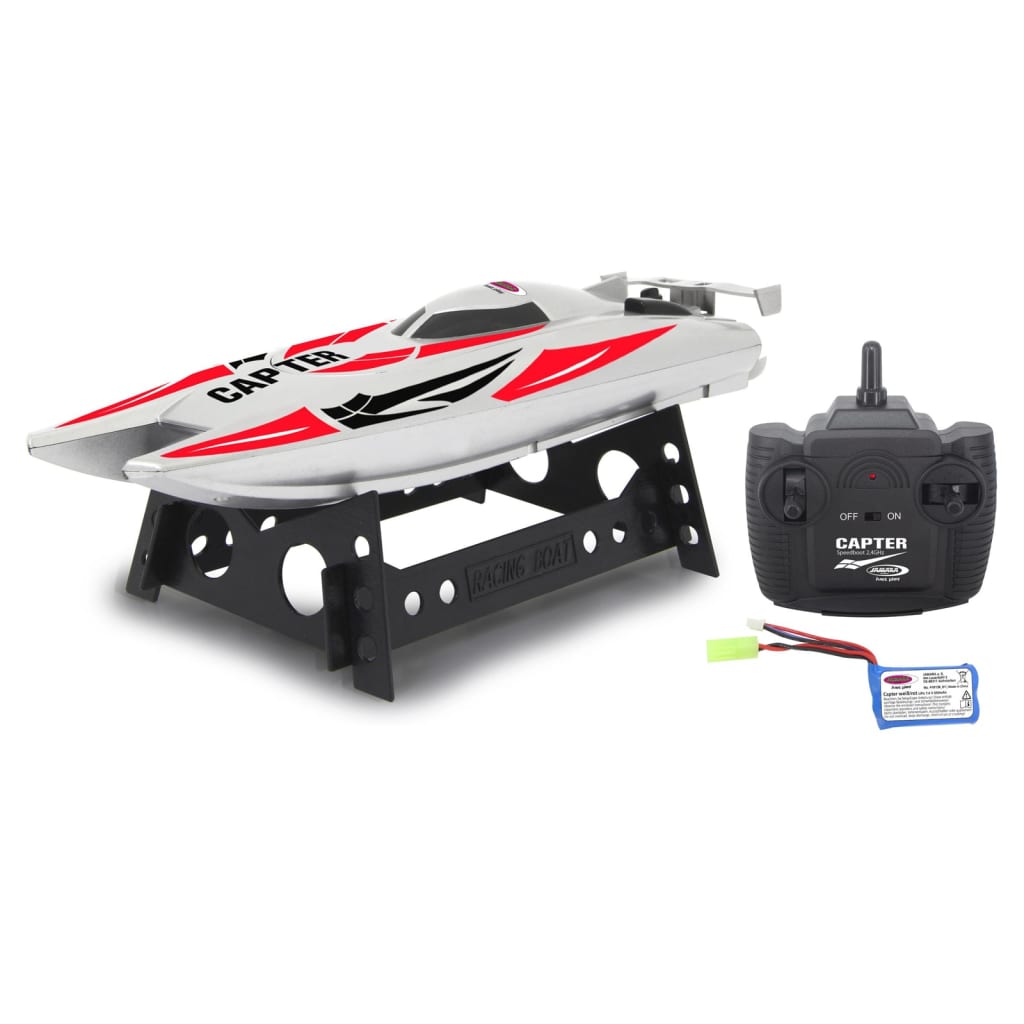 JAMARA Motoscafo RC Capter Bianco e Rosso da 2,4 GHz 443356