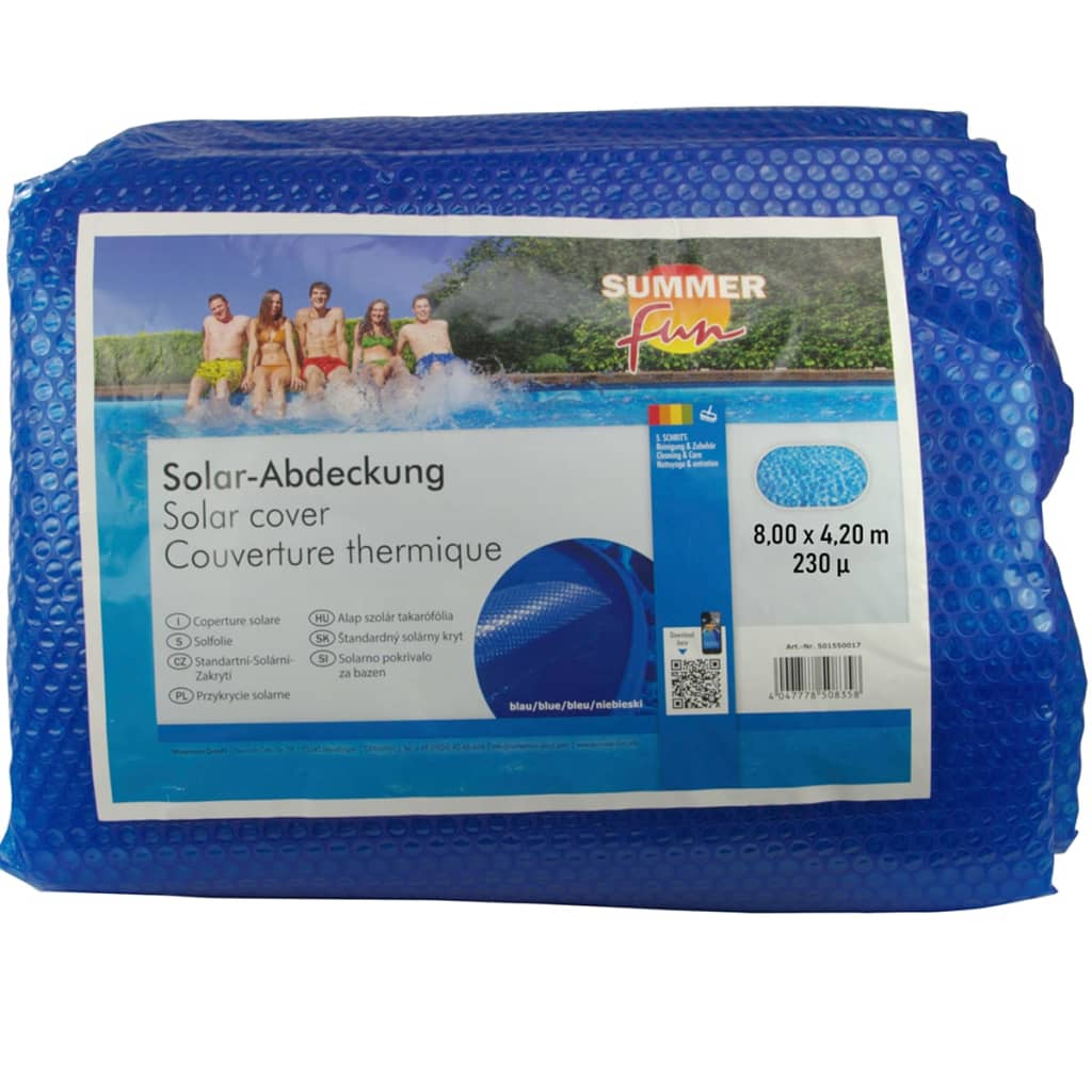 Summer Fun Copertura Solare per Piscina Ovale 800x420 cm in PE Blucod mxl 80349