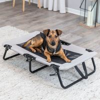 TRIXIE Lettino per Cani 79x19x50 cm Grigio e Nero 444002