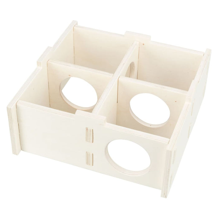 TRIXIE Casetta per Roditori con 4 Camere 25x10x25 cm in Legno cod 10270