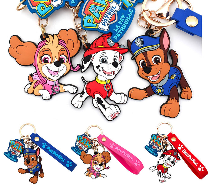 Set 24 Portachiavi Paw Patrol 3D in Silicone per Bambini Varie Colorazioni