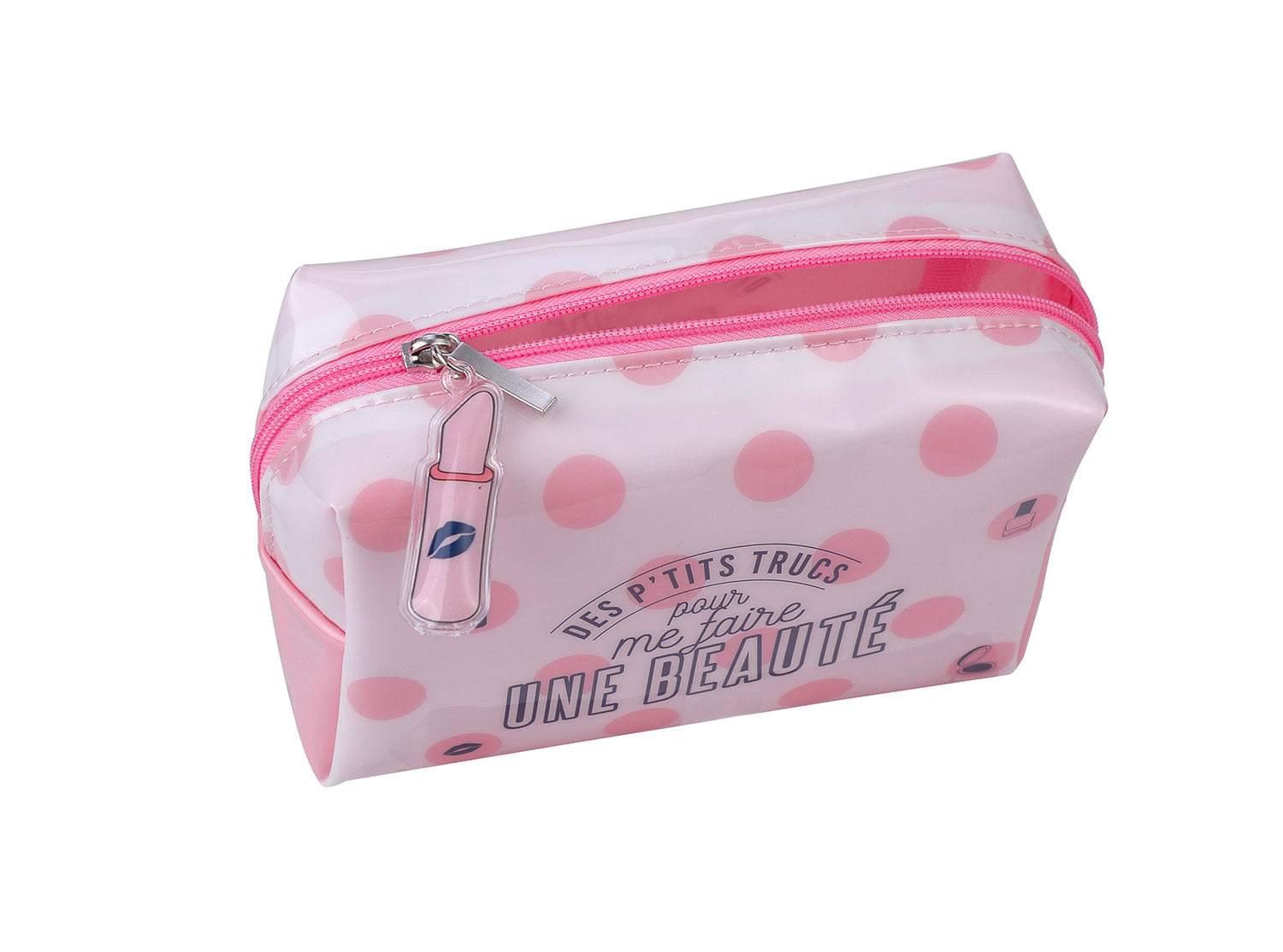 Set 12 Beauty Case per Bambini 14x6x9 cm per Trucchi da Viaggio Shiny Rosa