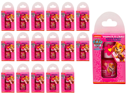 Set 18 Smalti Paw Patrol con Anello per Bambini a Base Acqua 9 ml Rosa