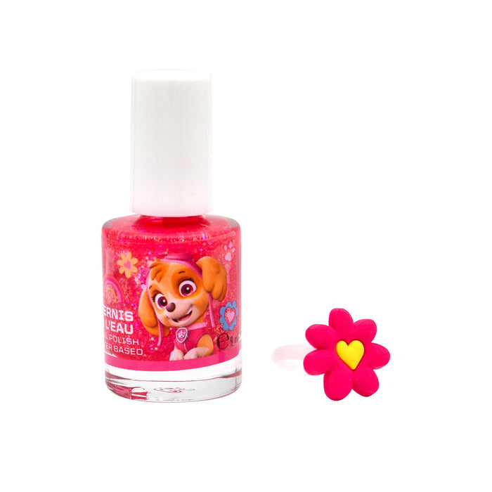 Set 18 Smalti Paw Patrol con Anello per Bambini a Base Acqua 9 ml Rosa