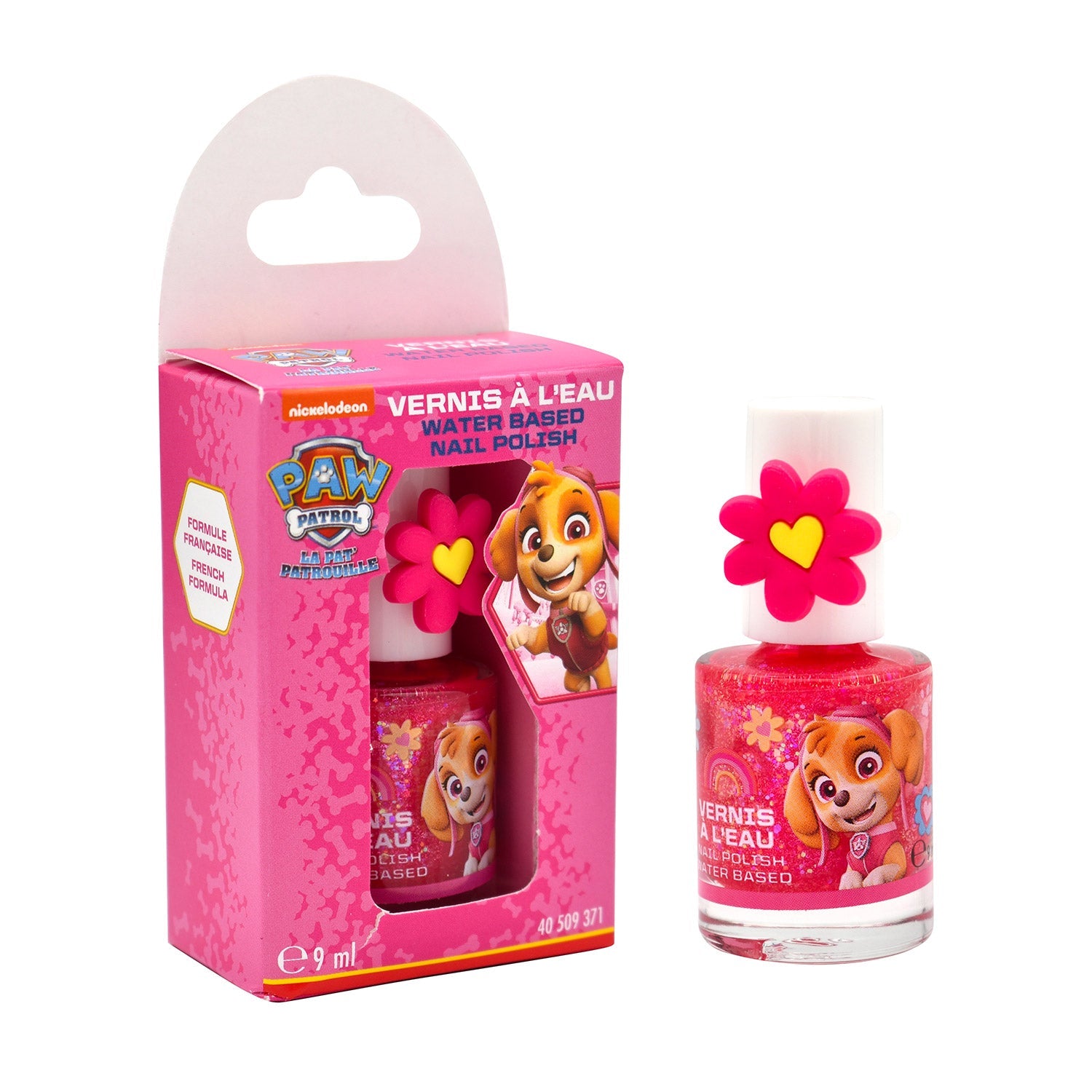 Set 18 Smalti Paw Patrol con Anello per Bambini a Base Acqua 9 ml Rosa