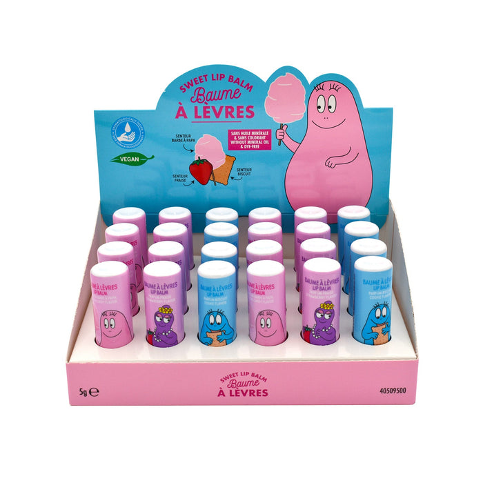 Set 24 Burro Cacao Barbapapà per Bambini da 5 gr 3 Gusti Assortiti