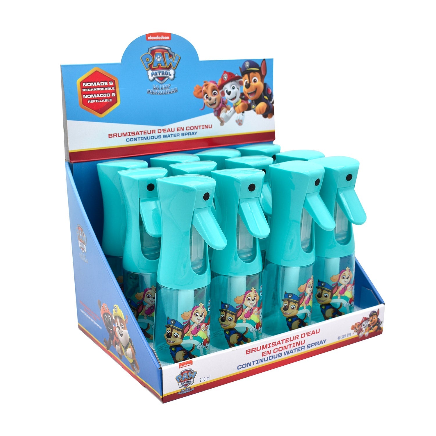 Set 12 Spruzzini d’Acqua per Bambini 200 ml Paw Patrol