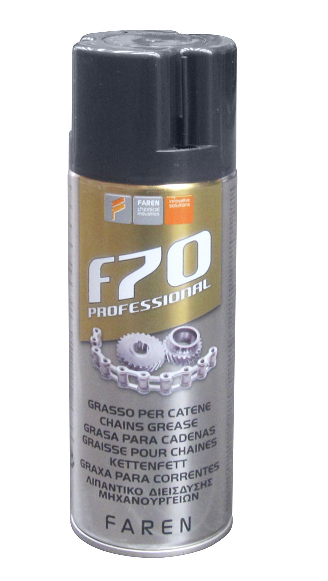 Faren spray grasso per catene f70  ml. 400 (12 pezzi) - Faren