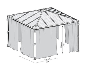 Rete Antizanzarae Per Gazebo Palermo 4.3X2 m