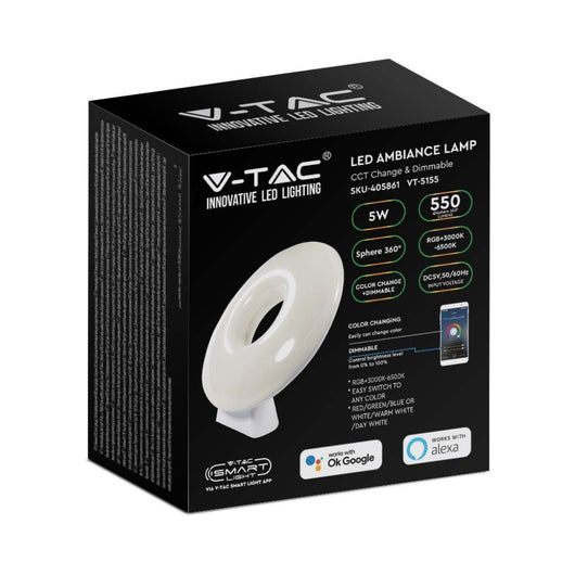 LAMPAGGIO AMBICE LED 4W Compatibile con Amazon Alexa e Google Home RGB + WW + CW