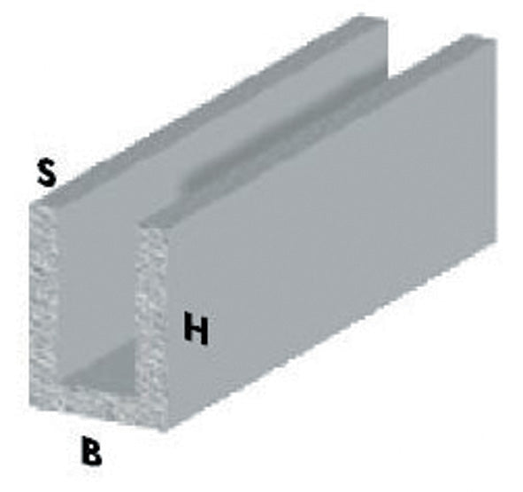 PROFILO CROMO H.200 CANALINO U 10X15X1 ARCANSAS PZ 5,0