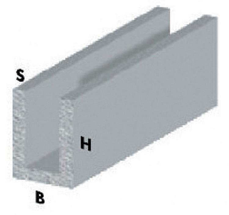 5pz profilo cromo h.200 cm canalino u 10x10x1 mm 40598