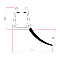 Guarnizione Per Box Doccia Con Gocciolatoio Vetro 6-8mm