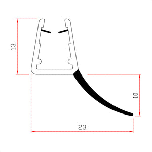 Guarnizione Per Box Doccia Con Gocciolatoio Vetro 6-8mm