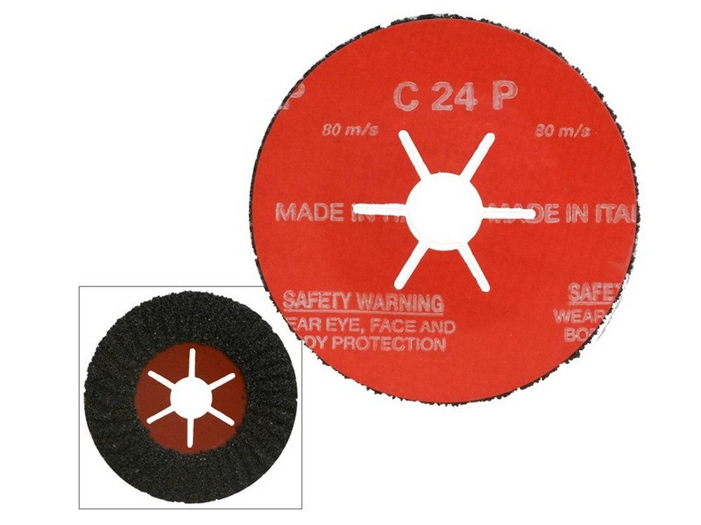 5pz disco abrasivo lamellare semiflex¯ mm. 115x22 grana 36 vit42911
