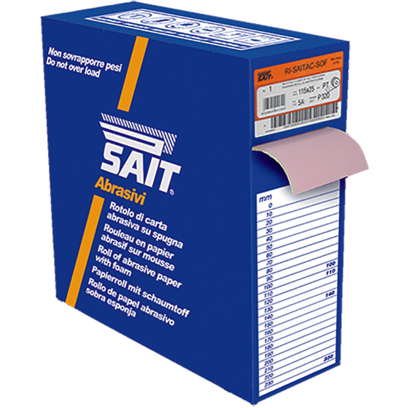 Sait carta abrasiva ri-saitac-sof 3s mm. 115x25 mt. grana 220 - Sait