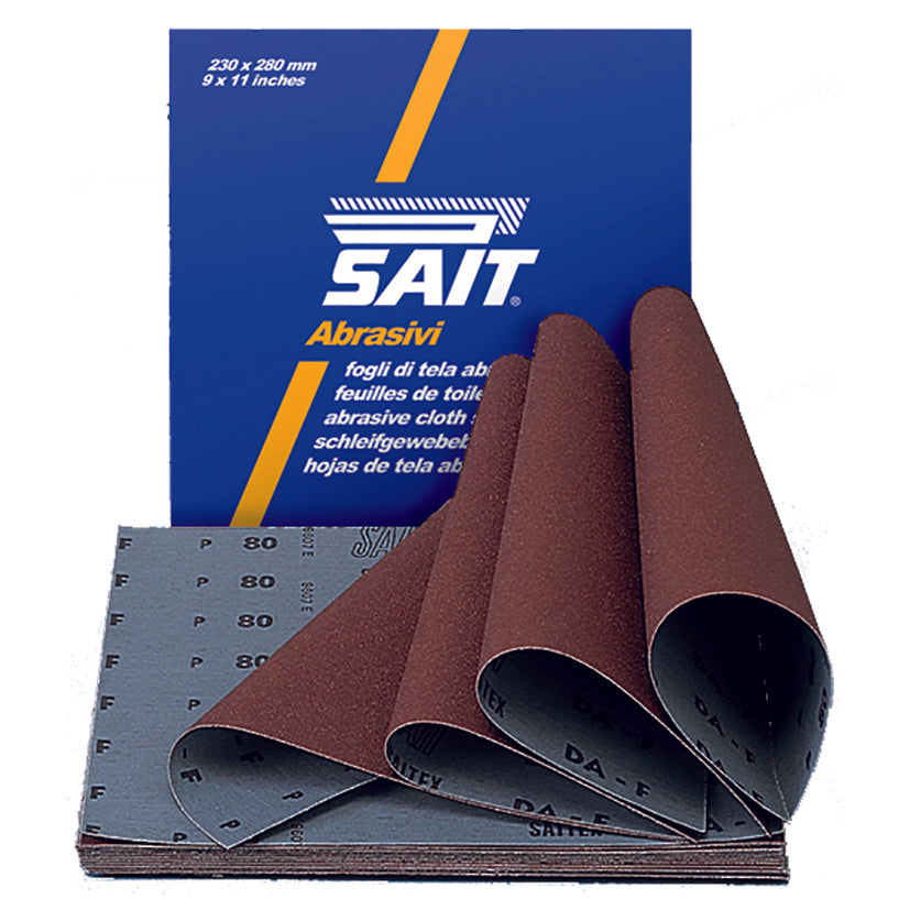 Sait foglio di tela abrasiva s-saitex da-f mm. 230x280 grana 80 (25 fogli) - Sait