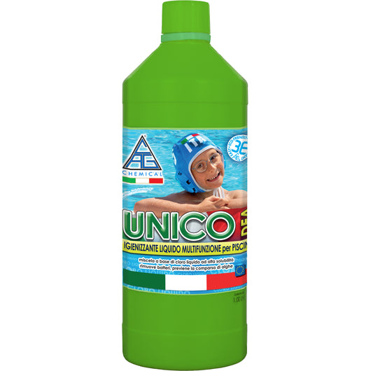 CLORO LIQUIDO MULTIFUNZIONE X PISCINE KG. 1 UNICO  PZ 12 