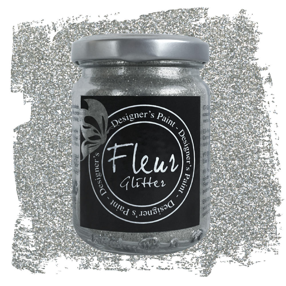 Glitter in Polvere Fleur per Pittura Vernici Decorazioni 90 gr Colore: Silver