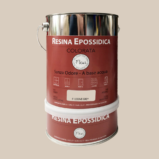 Resina Epossidica Colorata Satinata Fleur ad Alta Resistenza ad Acqua Inodore Colore: Dove Grey