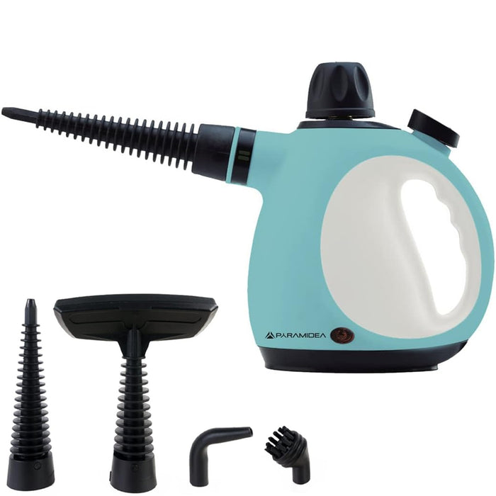 Mini Pulitore a Vapore Potenza Azzurro 1050 Watt Serbatoio 0,25 Litri Accessori