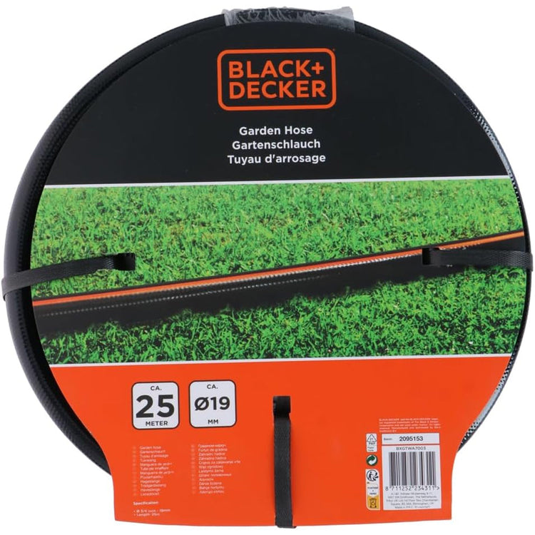 Tubo Pompa dell'Acqua da Giardino 25 Metri Ø19 in PVC Black & Decker