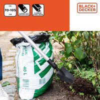 Cazzuola da Giardino con Manico Telescopico da 77-105 cm Resistente al Calore Black & Decker