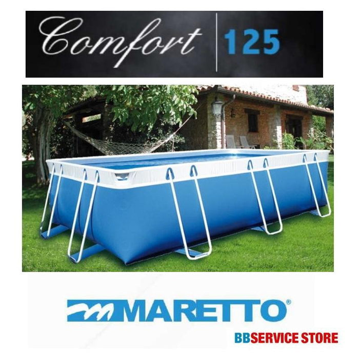 Piscina Rettangolare Maretto Comfort 125 - Dimensioni 2,00 X 4,50 H 1,25 + Kit Filtrazione