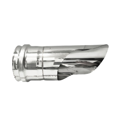 Terminale gomito inox 304 con cappello dritto  Diam. 80DK