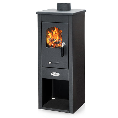 STUFA A LEGNA MARTA  5-7 KW Nero antracite  