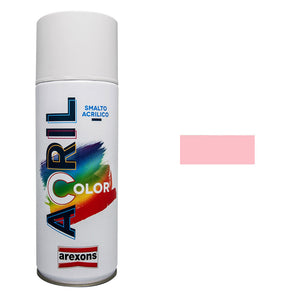 Smalto Spray Acricolor Vernice Acrilica per Metallo Legno Muro Interno Esterno Colore: Rosa