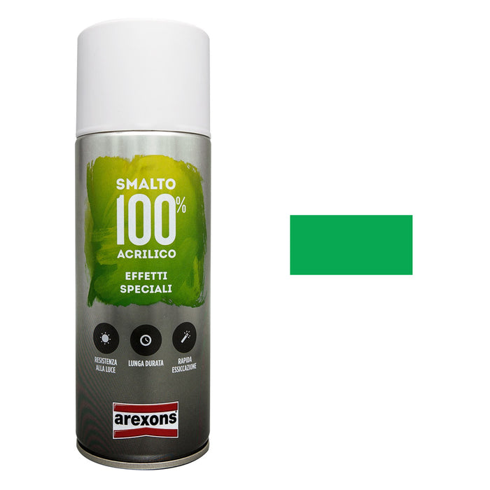 Smalto Spray Fluorescente Vernice Pittura 100% Acrilico Arexons Colore: Verde