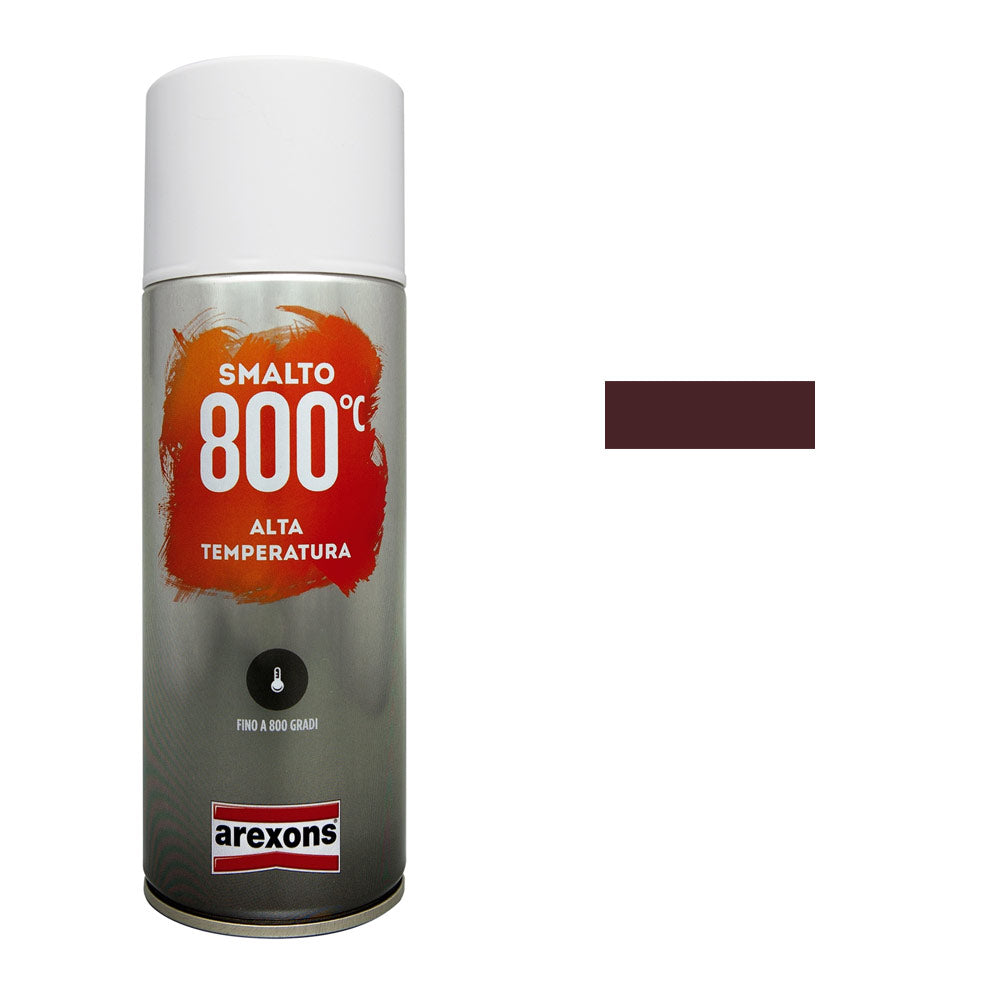 Smalto Alta Temperaura Spray 800° Arexons Vernice Pittura Motori Forni Stufe Colore: Marrone