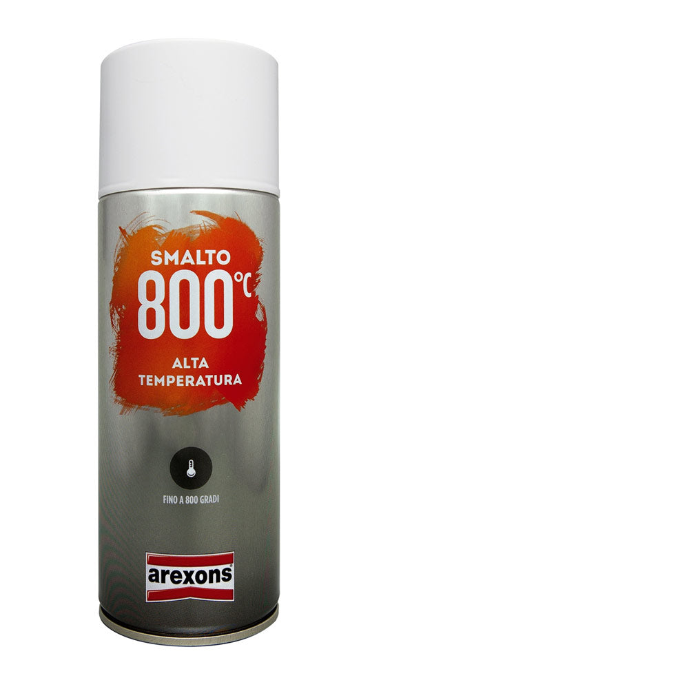 Smalto Alta Temperaura Spray 800° Arexons Vernice Pittura Motori Forni Stufe Colore: Bianco