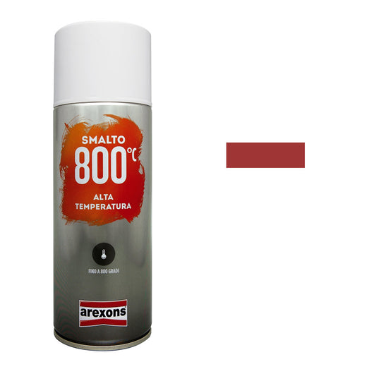 Smalto Alta Temperaura Spray 800° Arexons Vernice Pittura Motori Forni Stufe Colore: Rosso