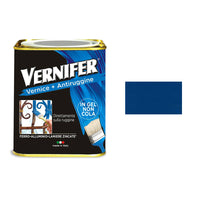 Vernice Antiruggine Vernifer Brillante Satinata Metallizzata Interno Esterno Colore: Blu Brillante