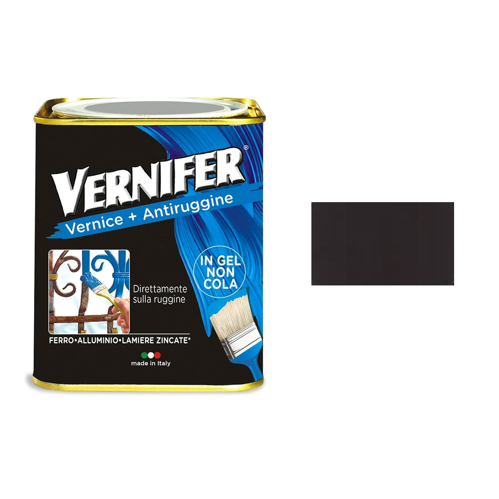 Vernice Antiruggine Vernifer Brillante Satinata Metallizzata Interno Esterno Colore: Marrone Brillante