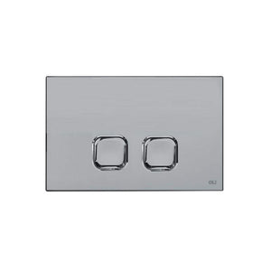 Placca plain cassetta incasso doppio scarico slim cromo 070827 Oli