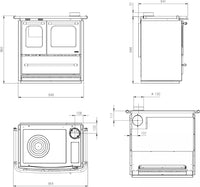 STUFA CUCINA A LEGNA NORDICA SOVRANA EASY EVO 2.0 BIANCA DIM. 96x64xH85 CM