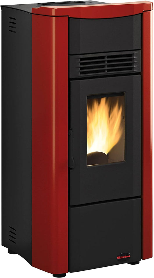 STUFA A PELLET EXTRAFLAME BORDEAUX GIUSY EVO 7 DIM. 50x50xH102 CM