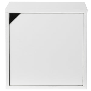 Mensola Cubo con 1 Anta Libreria da Parete Scaffale Bianco 35x35 Design Moderno