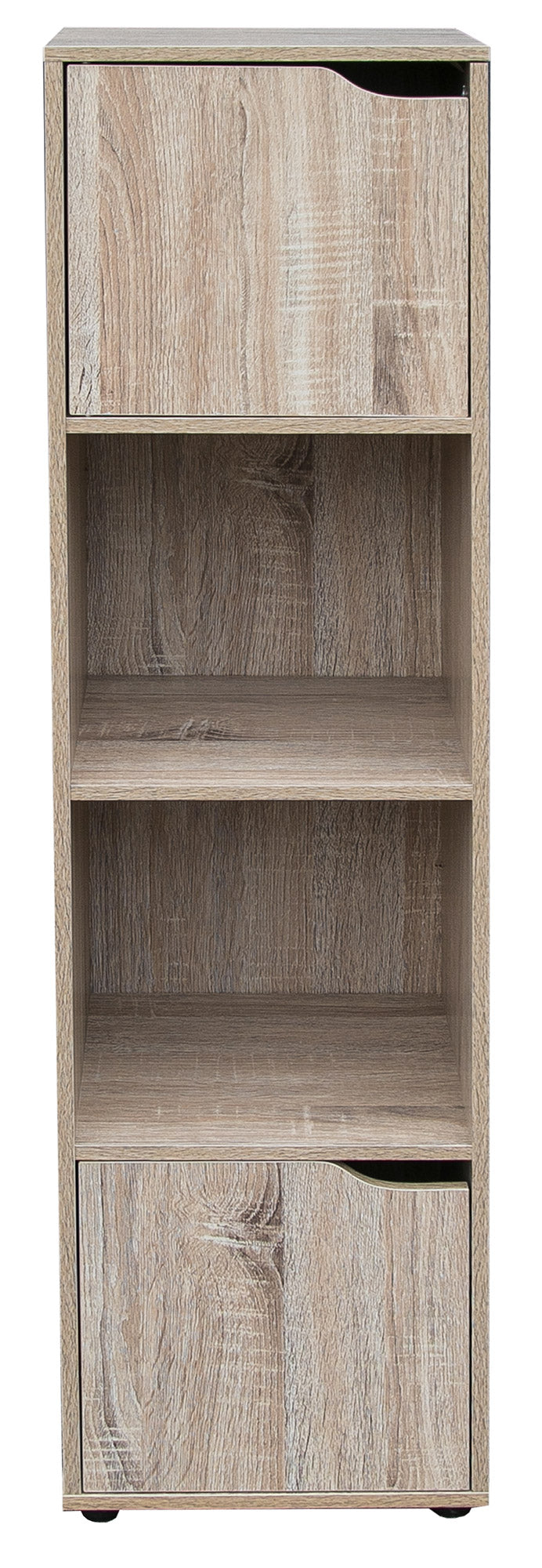 Libreria 2 Ripiani 2 Ante 30x29x120 cm in Legno