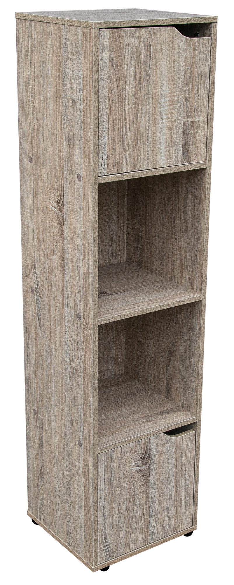 Libreria 2 Ripiani 2 Ante 30x29x120 cm in Legno