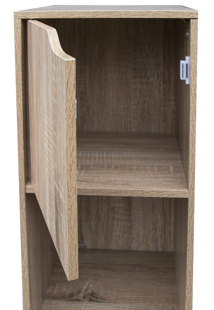 Libreria 2 Ripiani 2 Ante 30x29x120 cm in Legno