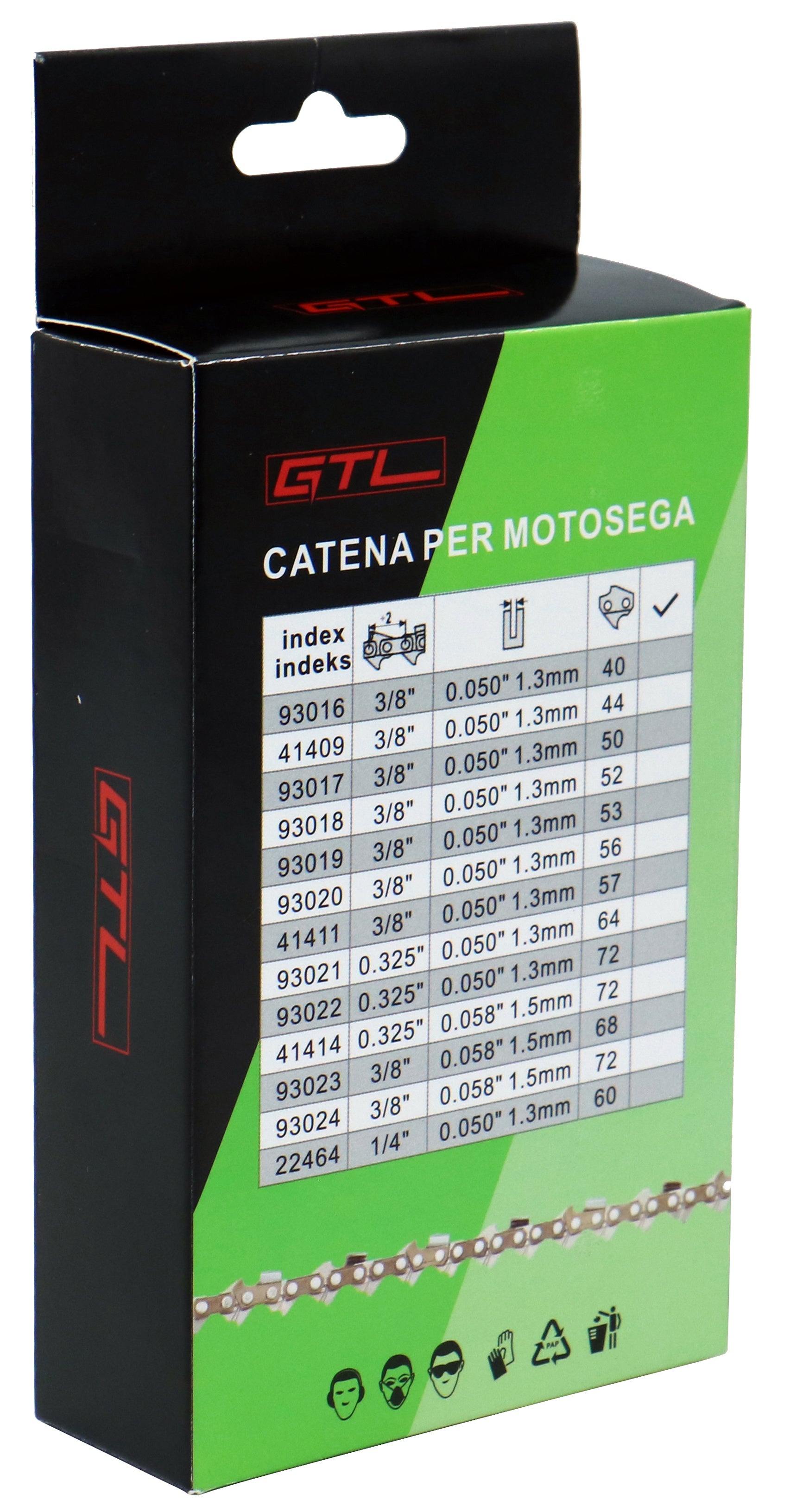 CATENA 3/8 1,3-57E X MOTOS.KT-3800 CM.40/16  PZ 1 