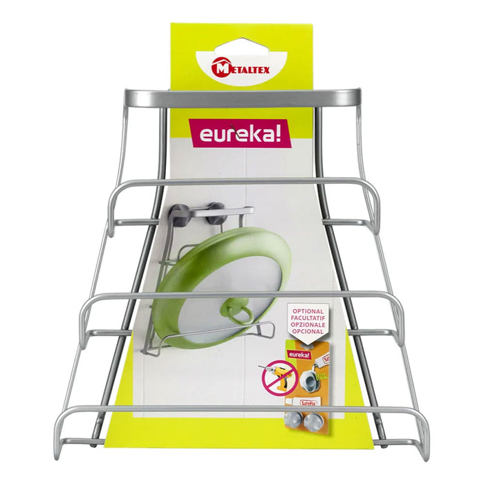 Porta Coperchi Eureka da Cucina Supporto Mensole Pentole Metaltex