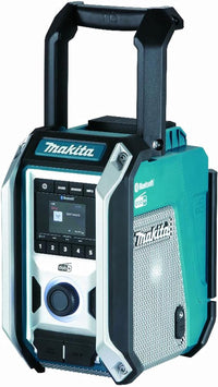 Makita Radio portatile da cantiere caricabatterie + funzione Bluetooth e porta USB DMR115