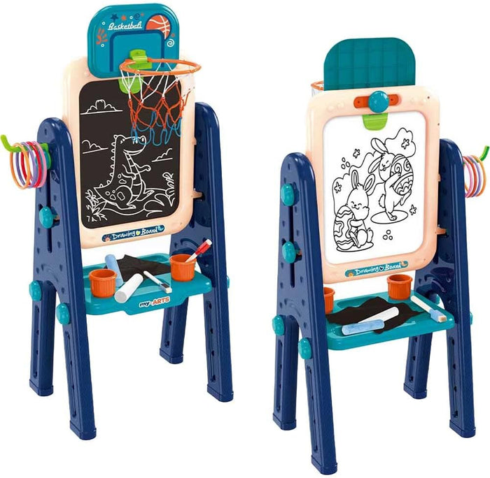 Lavagna per bambini 4in1 Multifunzione con Basket Canestro Giocattolo Educativo