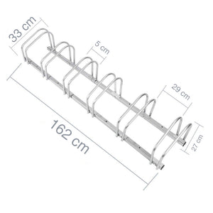 Parcheggio Porta Bici 6 Posti Stand Cavalletto Rastrelliera Bicicletta Acciaio